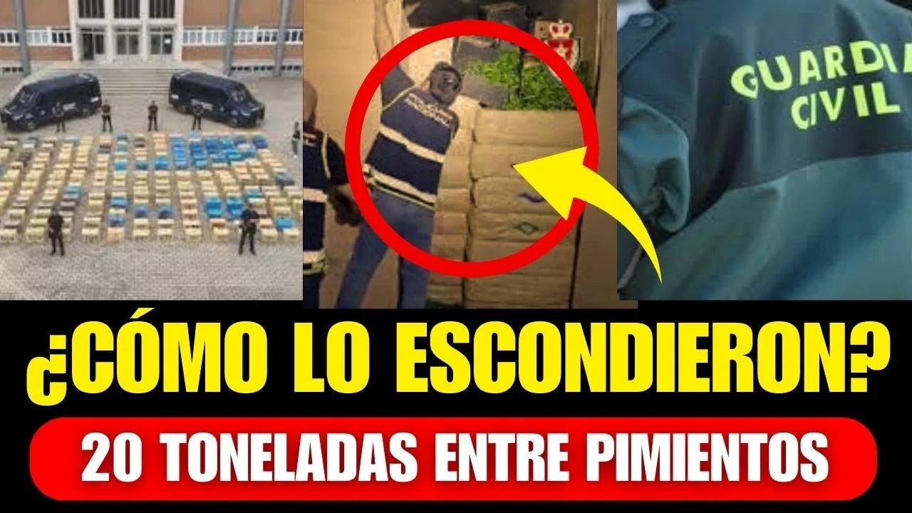Guardia Civil Incauta 20 Toneladas de Hachís Ocultas Entre Pimientos en Operación Histórica